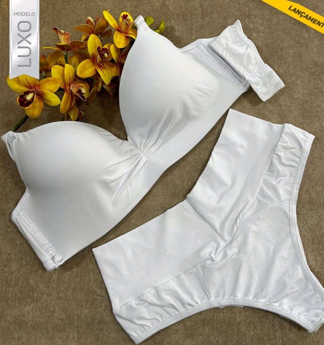 Conjunto Lingerie Branco Danísia