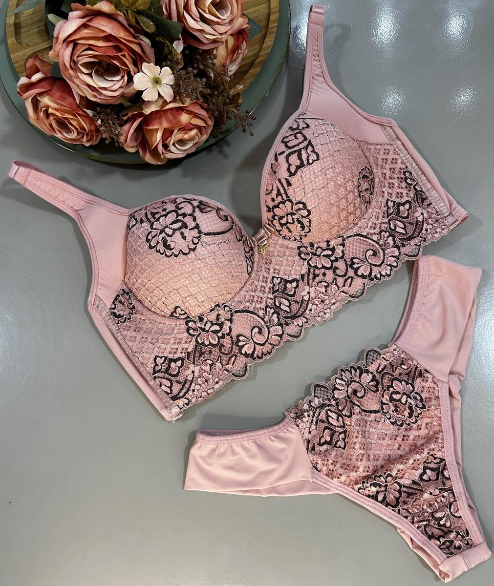 Conjunto Lingerie Reforçado Romance Berenice