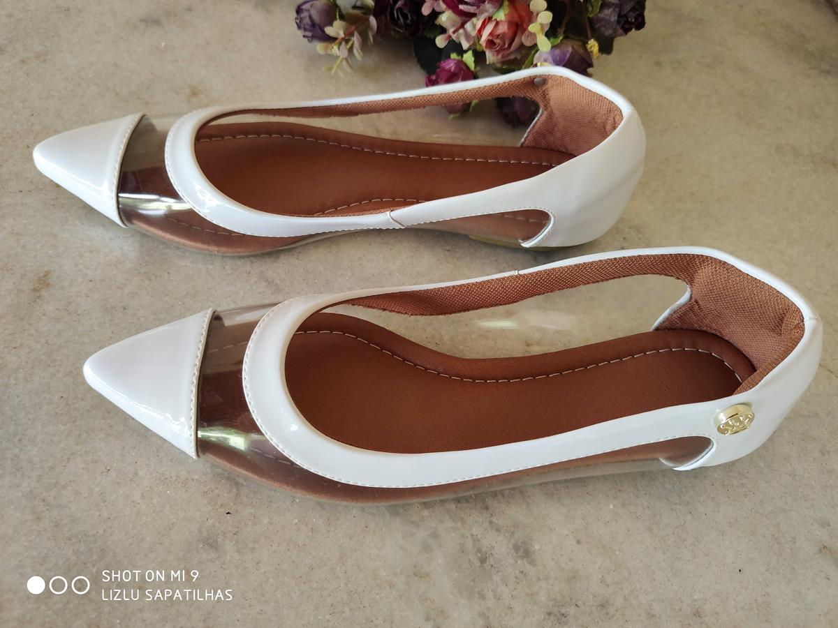 sapatilha transparente bico fino