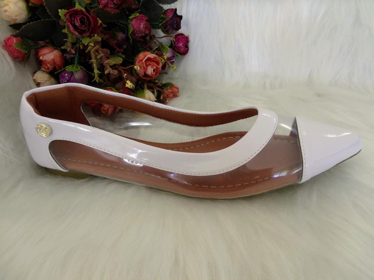 sapatilha transparente bico fino