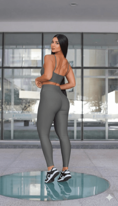 Conjunto Fitness Longo Chumbo Jade