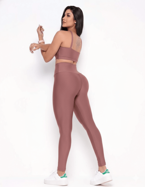 Conjunto Fitness Longo Satin Julia