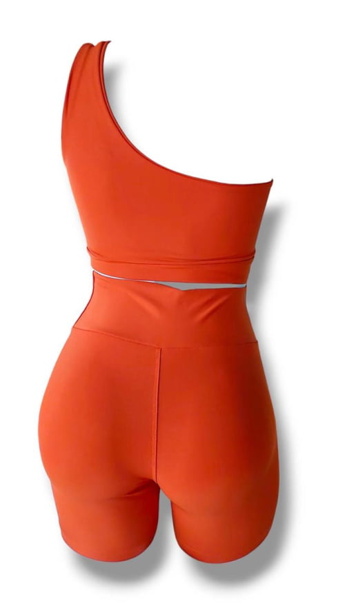 Conjunto Fitness Short Laranja Helena