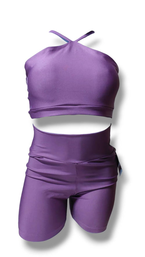 Conjunto Fitness Short Satin Luna