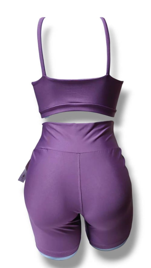 Conjunto Fitness Short Satin Luna