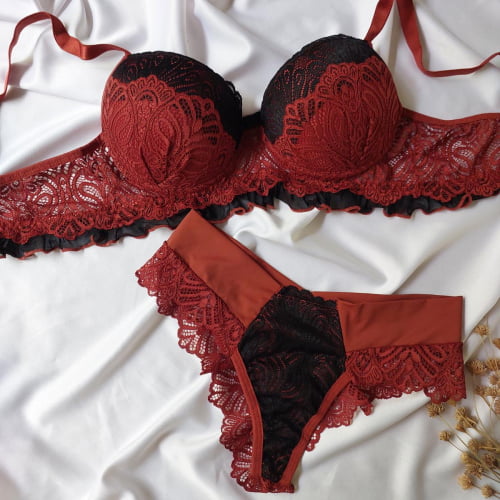 Conjunto Lingerie Ana Terracota Ref.0213974