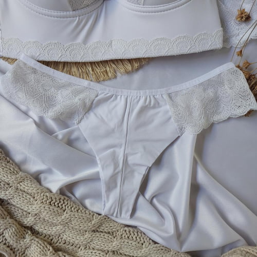 Conjunto Lingerie Branco Silvia Ref.0212371