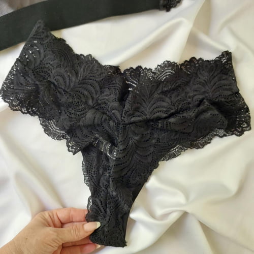 Conjunto Lingerie Preto Cirrê Luma Ref.0214687