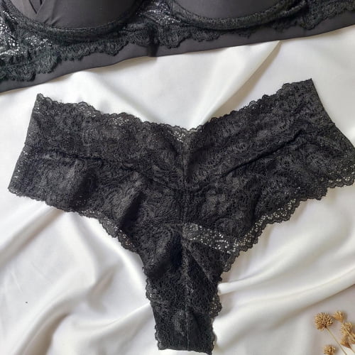 Conjunto Lingerie Preto Renda Brenda Ref.0214274