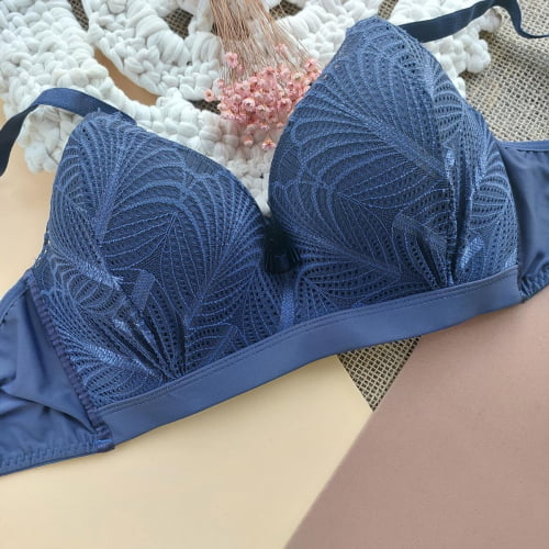 Conjunto Lingerie Renda Azul Marinho Ref.0211071