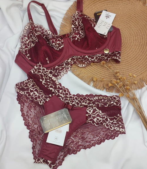 Conjunto Lingerie Renda Sensuale Rebeca