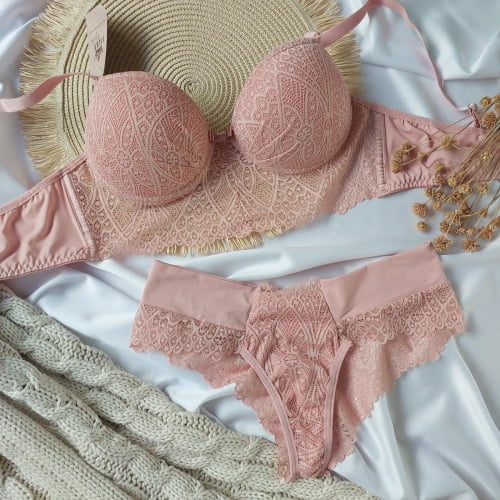 Conjunto Lingerie Renda Romance Débora Ref.0212471