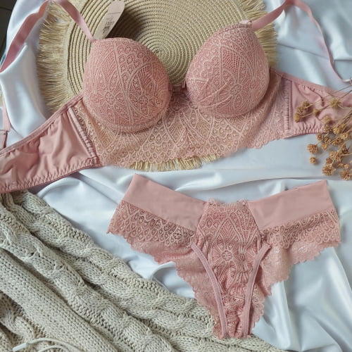 Conjunto Lingerie Renda Romance Débora Ref.0212471