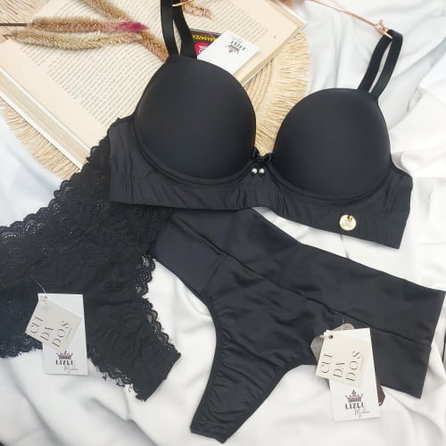 Conjunto Lingerie Tayna Preto