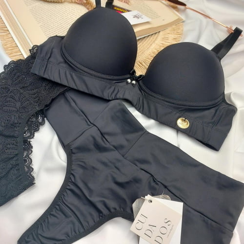 Conjunto Lingerie Tayna Preto