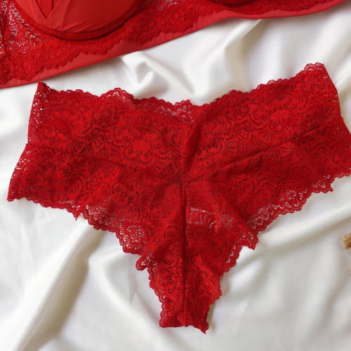 Conjunto Lingerie Vermelho Renda Brenda Ref.0214874