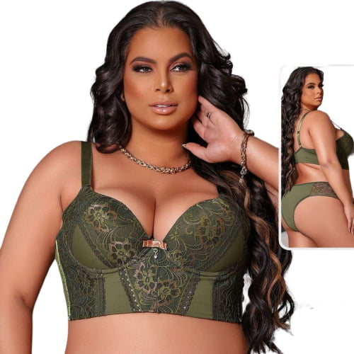 Conjunto Lingerie Plus Size Floresta Sibele