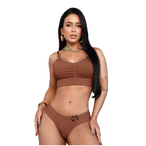 Conjunto Lingerie Conforto Top Sem Bojo