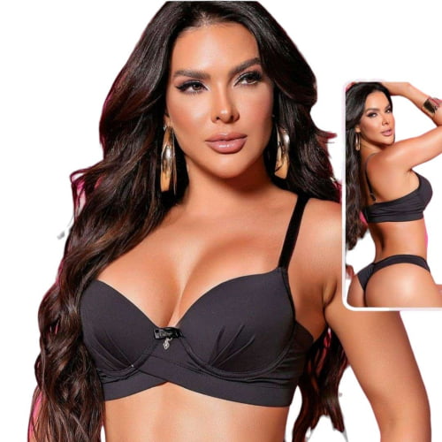 Conjunto Lingerie Microfibra Base Cruzada Vera
