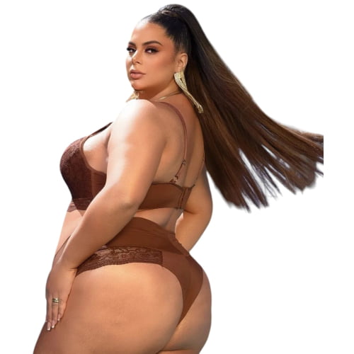 Conjunto Lingerie Renda Plus Size Capputino Shirley