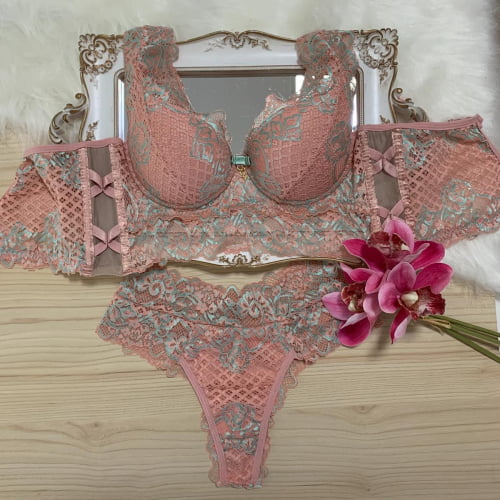 Conjunto Lingerie Renda Romance Daniele Conjunto Lingerie Renda Romance Daniele