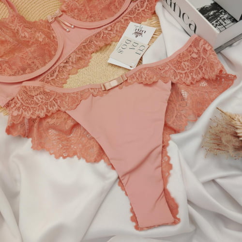 Conjunto Lingerie Renda Romance Rebeca