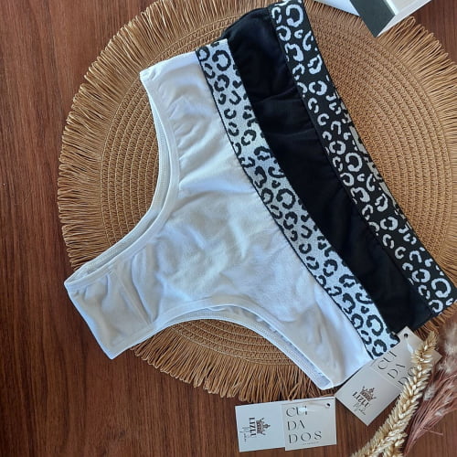 Kit 02 Calcinhas Algodão Delicotton Cós Elástico