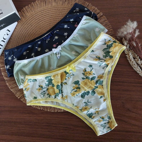 Kit 03 Calcinhas Algodão Delicotton Variadas Kit 03 Calcinhas Algodão Delicotton Variadas