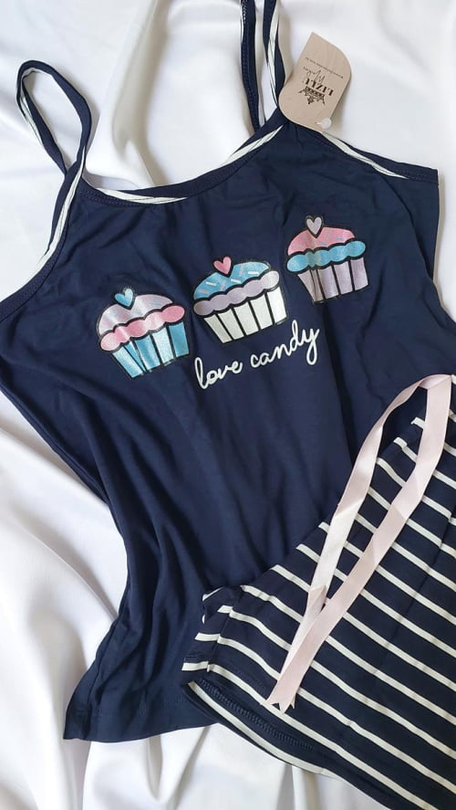 Pijama Feminino Viscolycra Cup Cake Ref.0215976