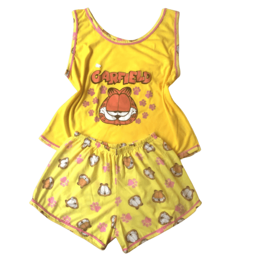 Pijama Verão Malha PV "Garfield" Amarelo Ref.0142063