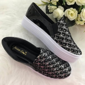 slip on solado preto